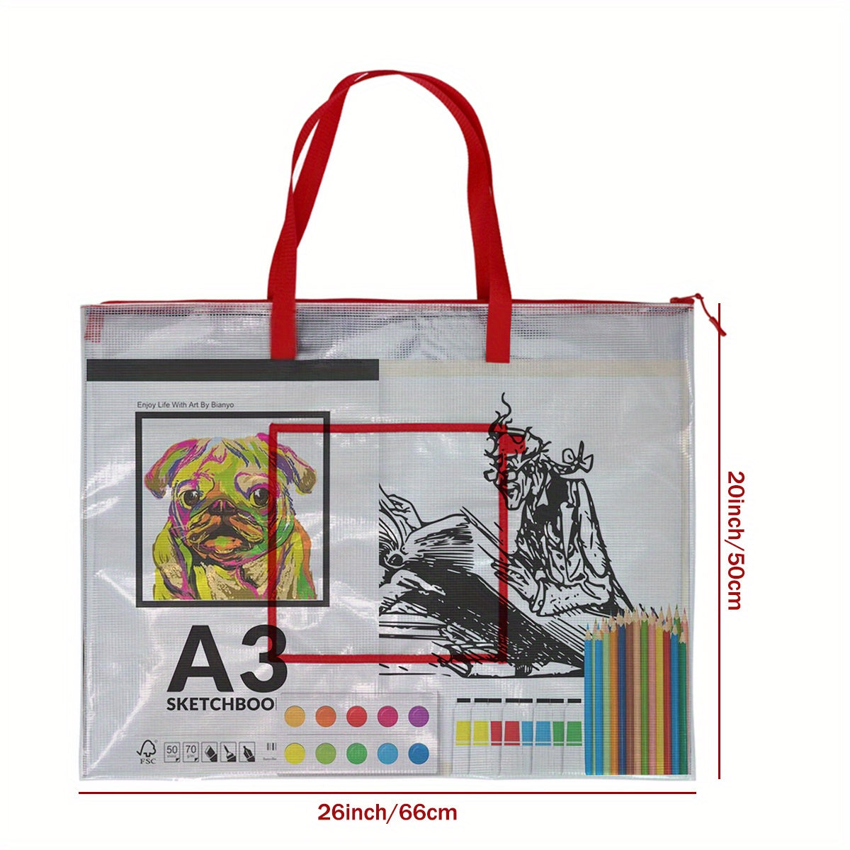 Classroom Bulletin Board Storage Bag - Artwork, Poster, Toy Storage