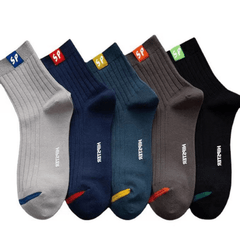 5 Pairs Teen's Knit Socks Soft Crew Outdoor Wear