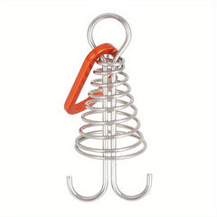 2pcs Windproof Deck Nail w/ Carabiner Camping Tent Nail