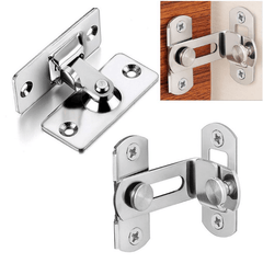 90 Degree Stainless Steel Door Latch Right Angle Sliding Bending Door Lock