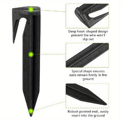 50pcs Camping Tent Stakes Garden Lawn Peg Boundary Ground Nail Spikes