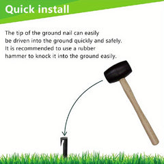 50pcs Camping Tent Stakes Garden Lawn Peg Boundary Ground Nail Spikes