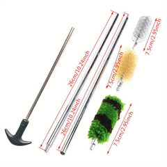 6pcs Cleaning Set for 12 16 20 410 GA Gauge Rod Brush Tube Barrel Kit