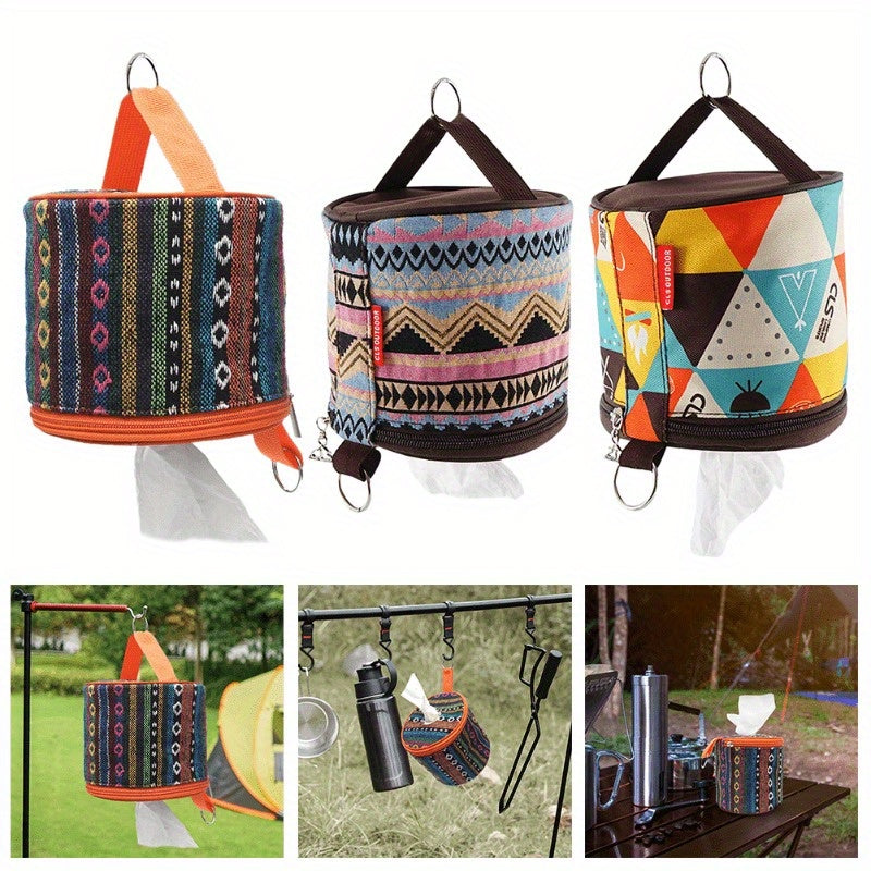 Portable Toilet Paper Holder For Camping & Hiking Tissue Storage Bag