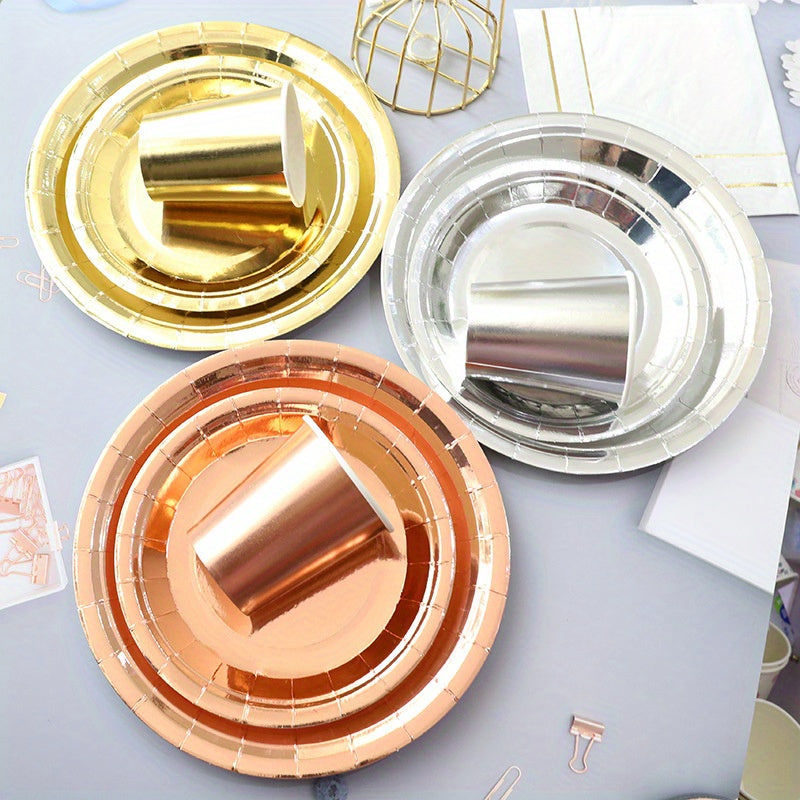 10pcs Disposable Paper Plates Birthday Party Tableware
