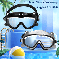 Cute Cartoon Shark Swimming Goggles for Kids 4+ Years