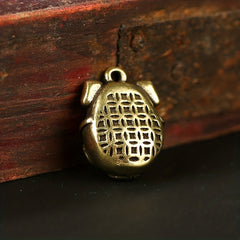 Retro Brass Pig Car Keychain Pendant Solid DIY Keychain Accessory