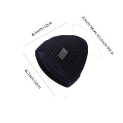 Men's Winter Knitted Beanie Hat Cashmere Warm Hat
