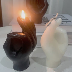 1pc Grey Scented Candles Finger Gesture OK Shape Scented Candles