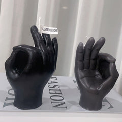 1pc Grey Scented Candles Finger Gesture OK Shape Scented Candles
