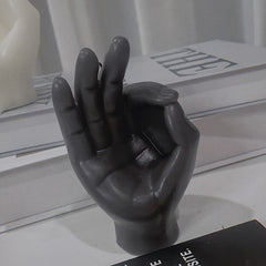 1pc Grey Scented Candles Finger Gesture OK Shape Scented Candles