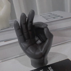 1pc Grey Scented Candles Finger Gesture OK Shape Scented Candles