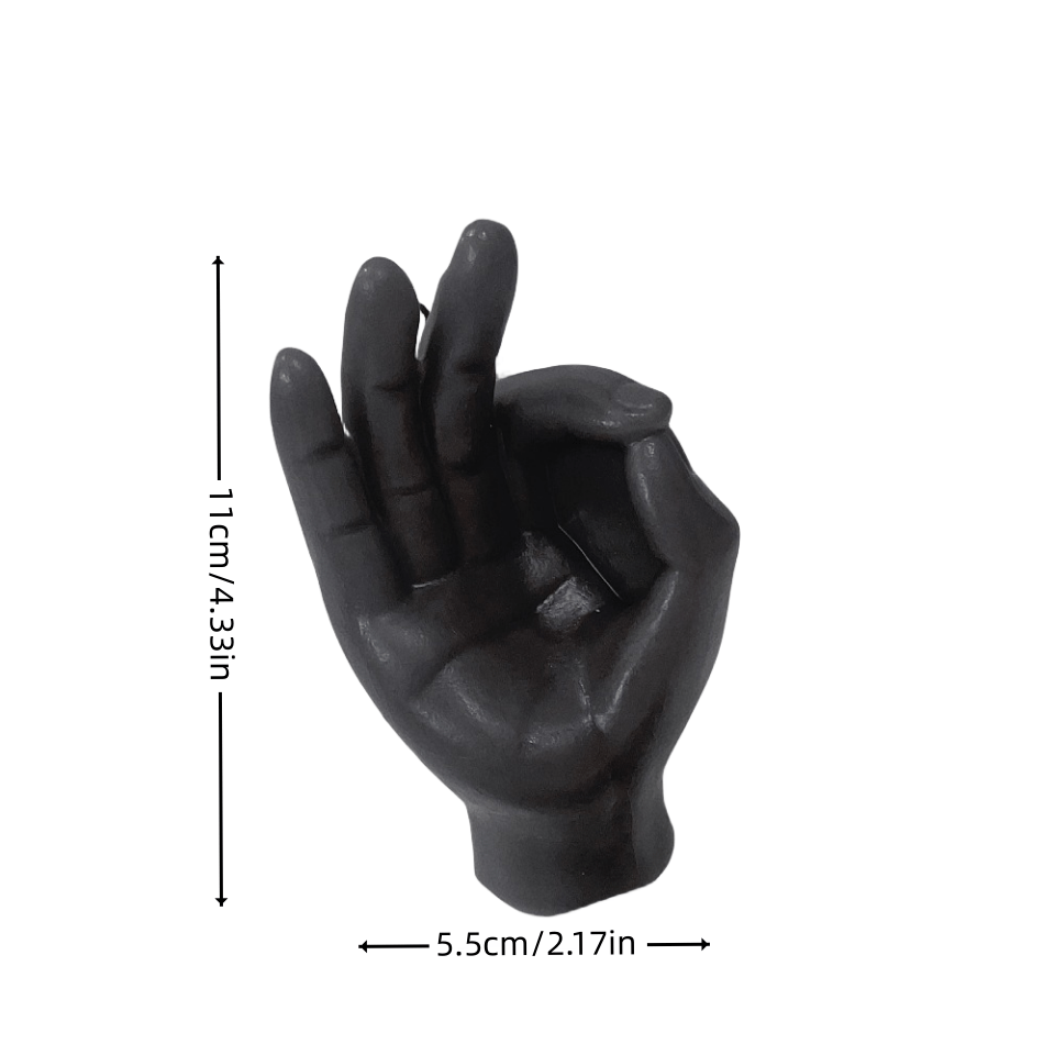 1pc Grey Scented Candles Finger Gesture OK Shape Scented Candles