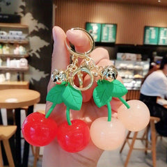 1pc Cherry Keychain Keyring Cartoon Bag Car Key Chain Pendant