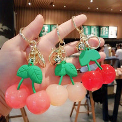 1pc Cherry Keychain Keyring Cartoon Bag Car Key Chain Pendant