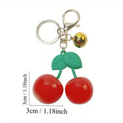 1pc Cherry Keychain Keyring Cartoon Bag Car Key Chain Pendant