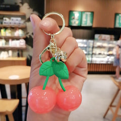 1pc Cherry Keychain Keyring Cartoon Bag Car Key Chain Pendant