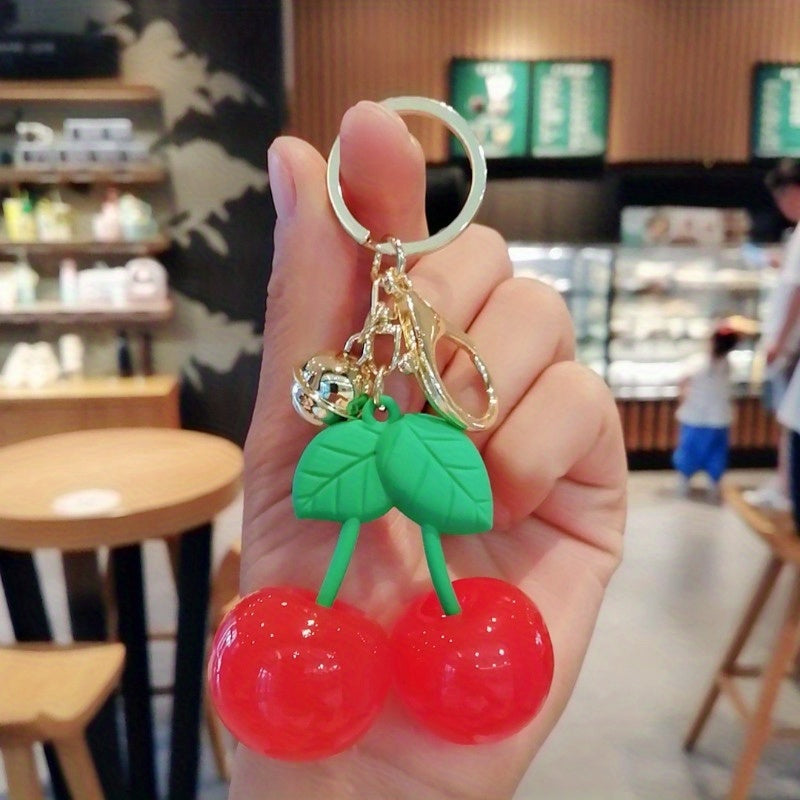 1pc Cherry Keychain Keyring Cartoon Bag Car Key Chain Pendant