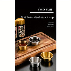 10pcs Stainless Steel Sauce Cup Small Bowl for Dipping Seasoning Storage