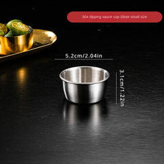 10pcs Stainless Steel Sauce Cup Small Bowl for Dipping Seasoning Storage