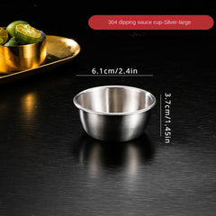 10pcs Stainless Steel Sauce Cup Small Bowl for Dipping Seasoning Storage