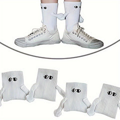 Magnetic Hands Holding Socks - Sweat Absorbing Mid Calf Socks Pair