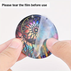 Colorful Dream Catcher Pendant Keychain Acrylic 2D Flat Car Key Chain