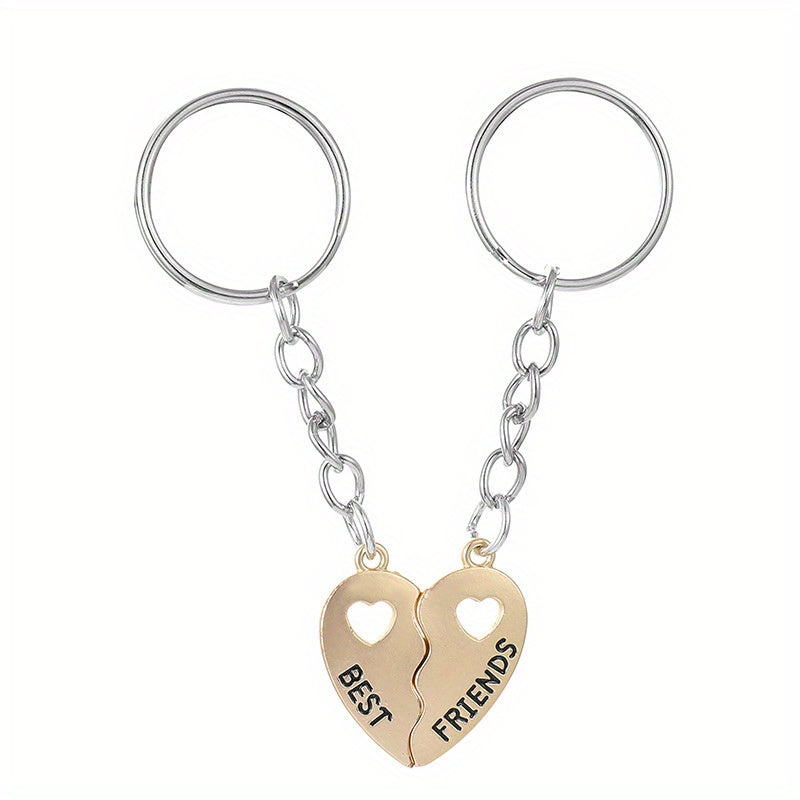 Magnetic Heart Pendant Keychain for Car Keys Backpacks Wallets