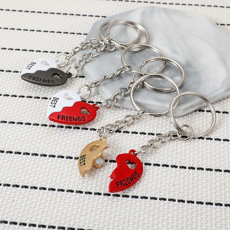 Magnetic Heart Pendant Keychain for Car Keys Backpacks Wallets
