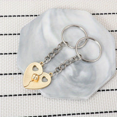 Magnetic Heart Pendant Keychain for Car Keys Backpacks Wallets