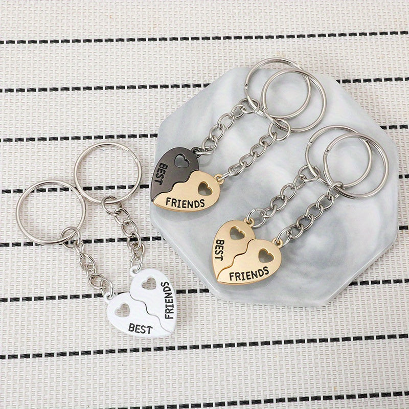 Magnetic Heart Pendant Keychain for Car Keys Backpacks Wallets