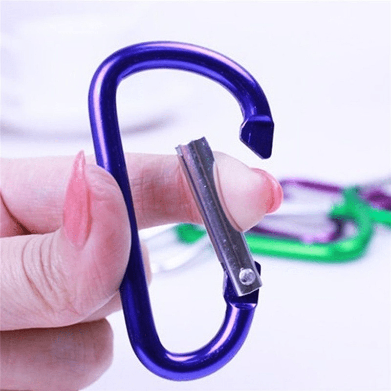 20pcs Aluminum D Ring Buckle Snap Hook Clips for Outdoor Camping