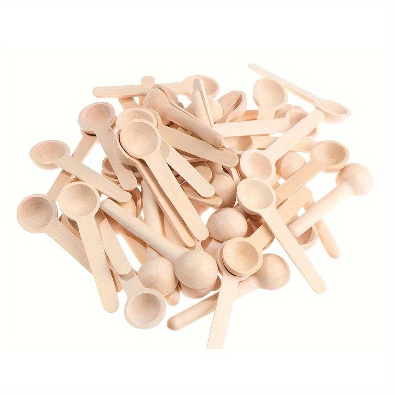 10pcs Mini Wooden Spoons Coffee Measuring Spoons Spice Powder Spoons