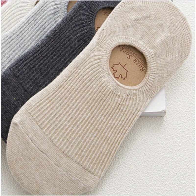 Men's 5-Pack Solid Liner Anklet Socks Soft Cotton Blend