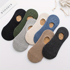 Men's 5-Pack Solid Liner Anklet Socks Soft Cotton Blend