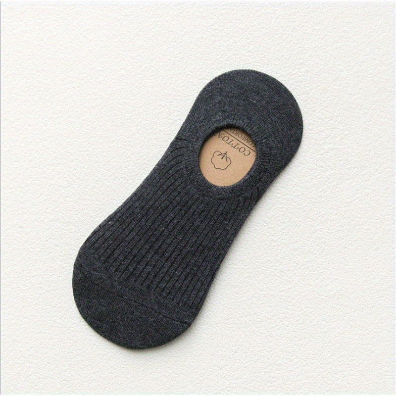 Men's 5-Pack Solid Liner Anklet Socks Soft Cotton Blend