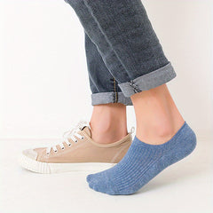 Men's 5-Pack Solid Liner Anklet Socks Soft Cotton Blend