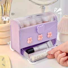 Desktop Lipstick Storage Box Makeup Organizer Dustproof Display Stand