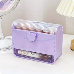 Desktop Lipstick Storage Box Makeup Organizer Dustproof Display Stand