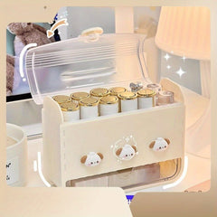 Desktop Lipstick Storage Box Makeup Organizer Dustproof Display Stand
