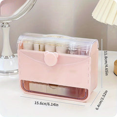 Desktop Lipstick Storage Box Makeup Organizer Dustproof Display Stand
