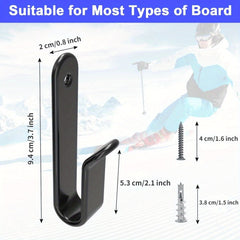 Snowboard Wall Mount Clips - Storage Hook & Display Rack 2pcs
