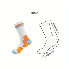 Teen's Mid Calf Sport Socks - Comfy Breathable for Basketball, Running - 1 Pair