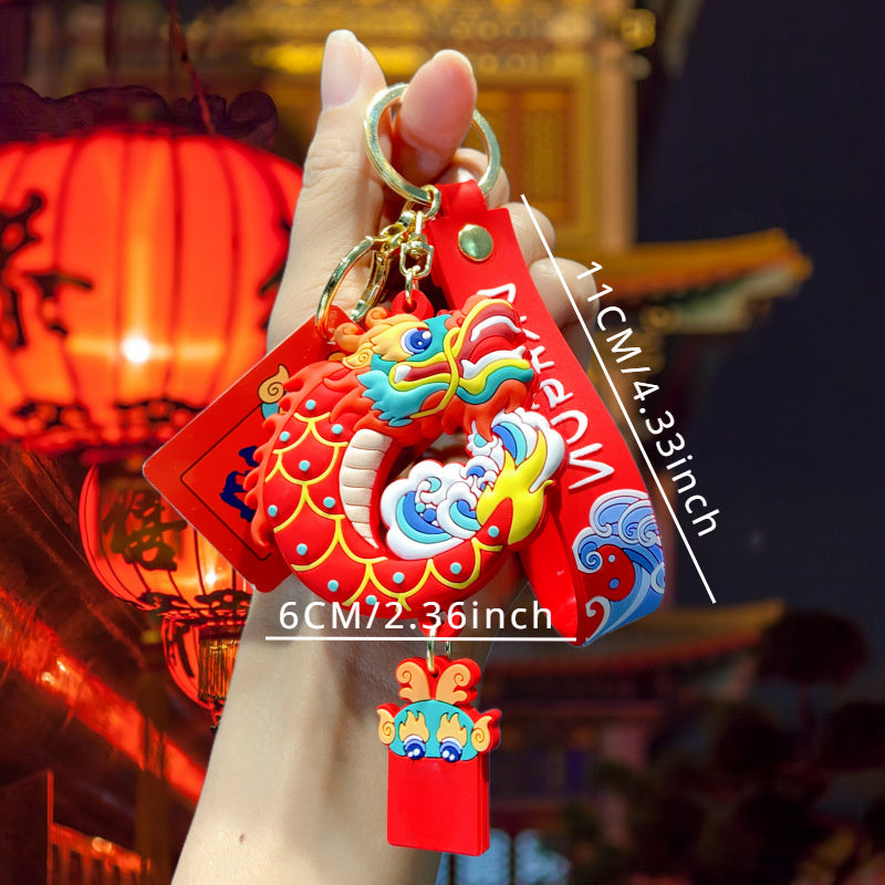 Dragon Keychain Cartoon Zodiac Bag Backpack Pendant Year Gift