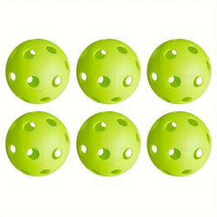 6pcs Lightweight Hollow Pickleball Balls for Training & Party