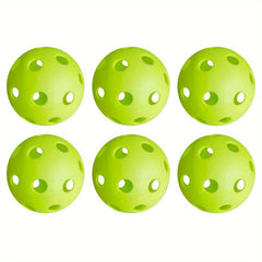 6pcs Lightweight Hollow Pickleball Balls for Training & Party