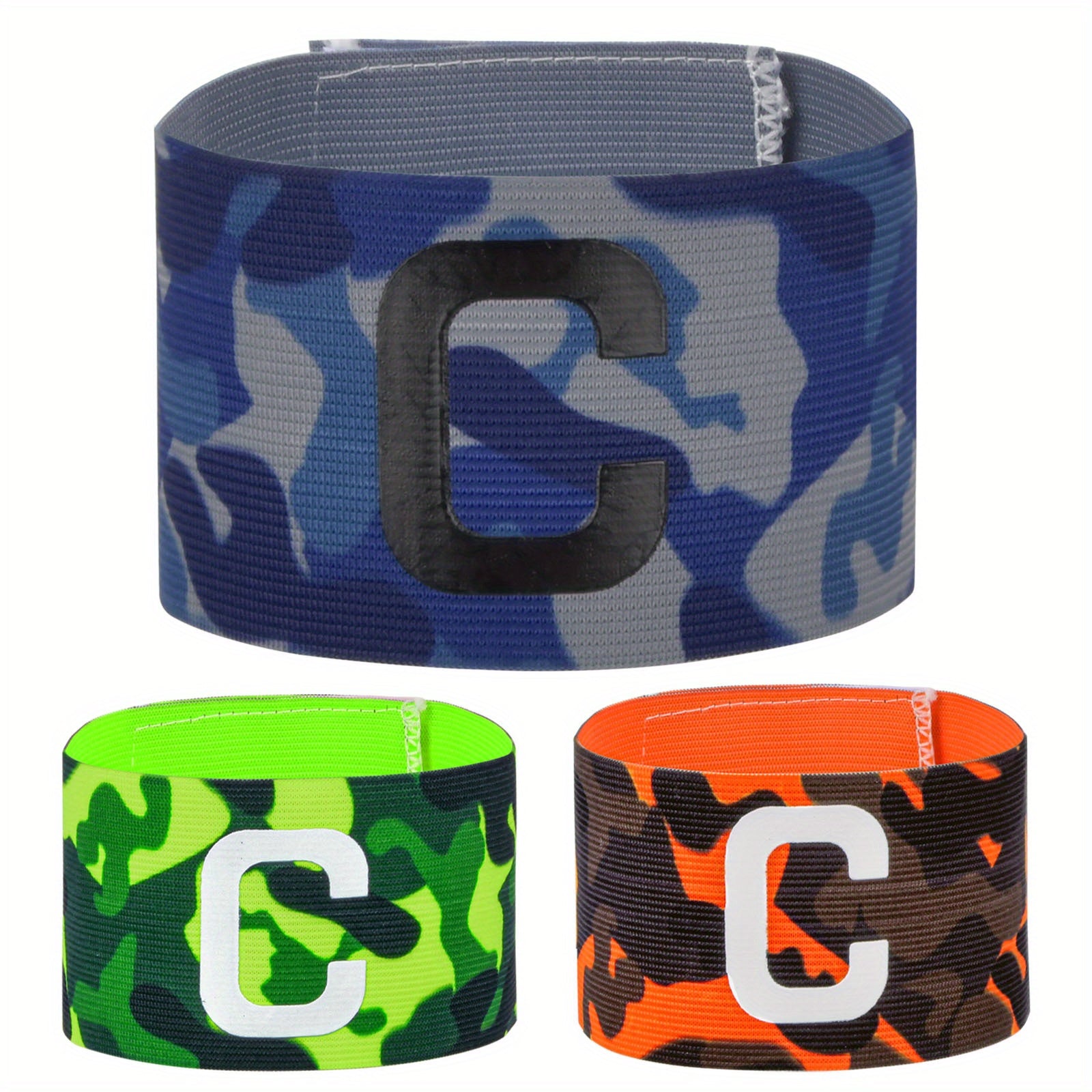 3pcs Multicoloured Captain's Armbands for Football Hockey Rugby