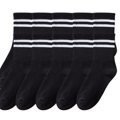 Striped Warm Socks for Autumn Winter Couples - 10 Pairs