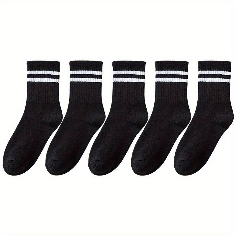 Casual Striped Socks for Autumn Winter Couple Women Men Socks