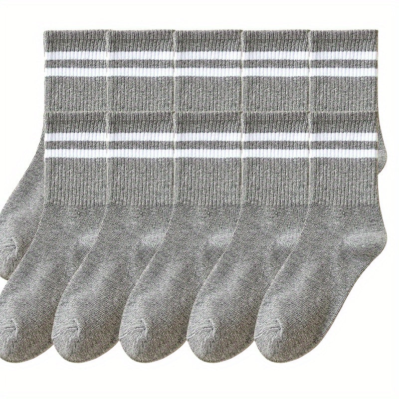 Casual Striped Socks for Autumn Winter Couple Women Men Socks